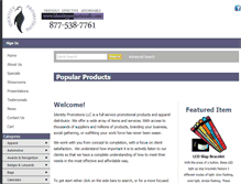 Tablet Screenshot of identitypromotionsllc.com